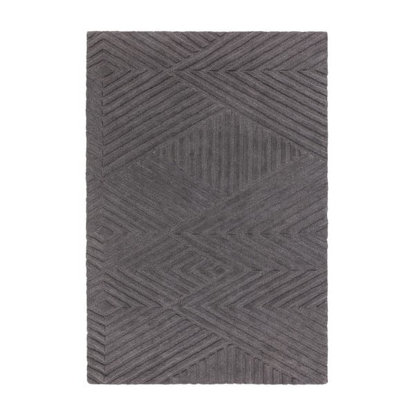 Anthrazitfarbener Wollteppich, 160 x 230 cm Hague - Asiatic Carpets