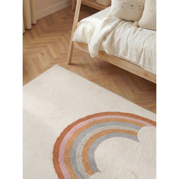 Cremefarbener, waschbarer/handgewebter Baumwoll-Kindenteppich, 140 x 200 cm Snuggle Petite - Hanse Home-image-4