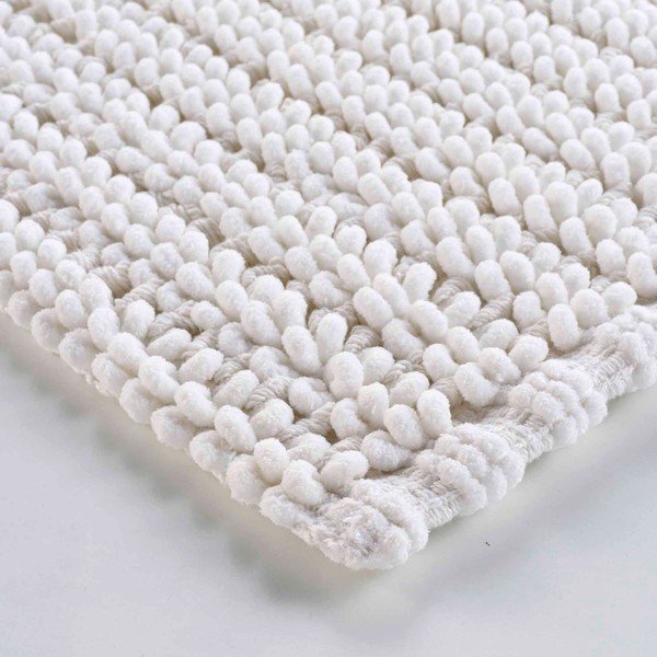 Weißer Badezimmerteppich, 50 × 80 cm Voltis - douceur d'intérieur-image-3
