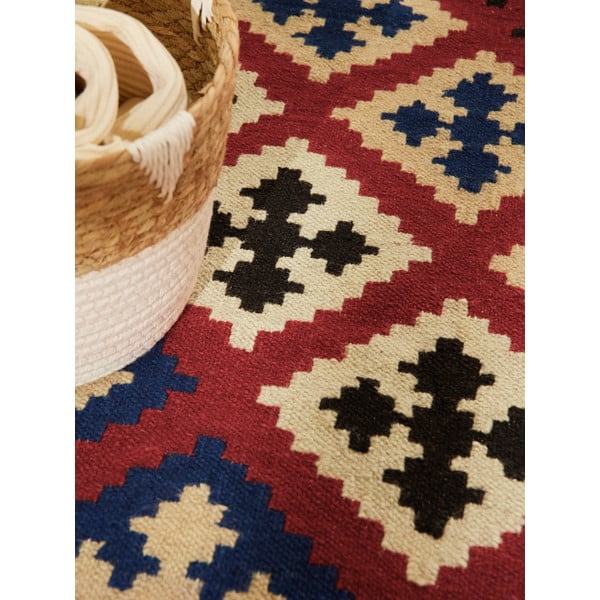 Roter, beidseitig nutzbarer, handgewebter Wollteppich, 160 × 230 cm Kamal Rami - Hanse Home-image-3