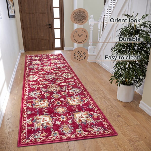 Roter Teppich, Läufer, 80 x 240 cm Orient Caracci - Hanse Home-image-4