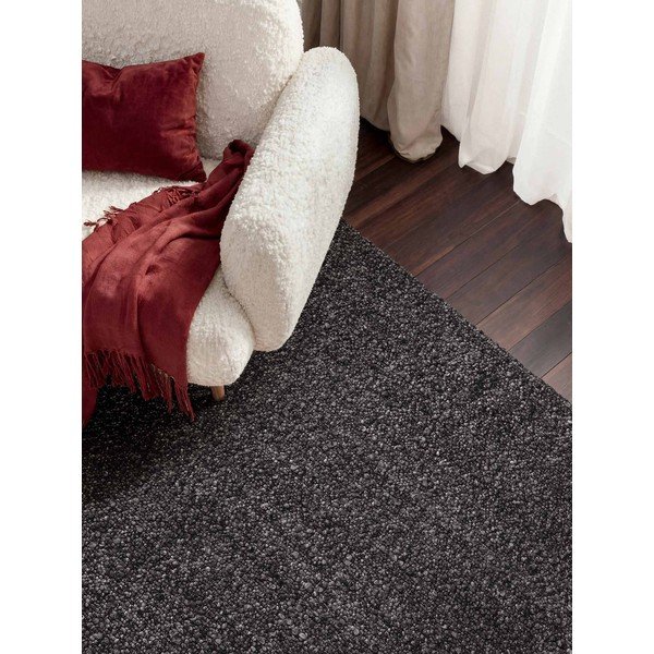 Dunkelgrauer, handgewebter Teppich aus Bouclé-Material, 160 × 230 cm Notting Hill Portobello - Ted Baker-image-1
