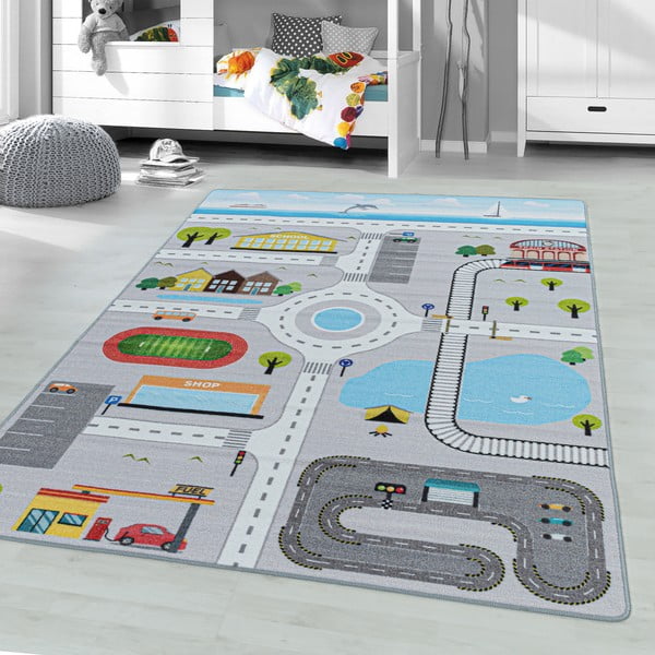 Grauer Kinderteppich 80 × 120 cm Play - Ayyildiz Carpets-image-1