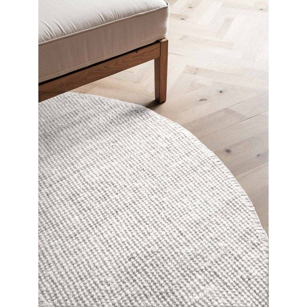 Hellgrauer, beidseitig nutzbarer/handgewebter runder Jute-Teppich, Durchmesser 160 cm Bouclé Jaipur - Hanse Home-image-2