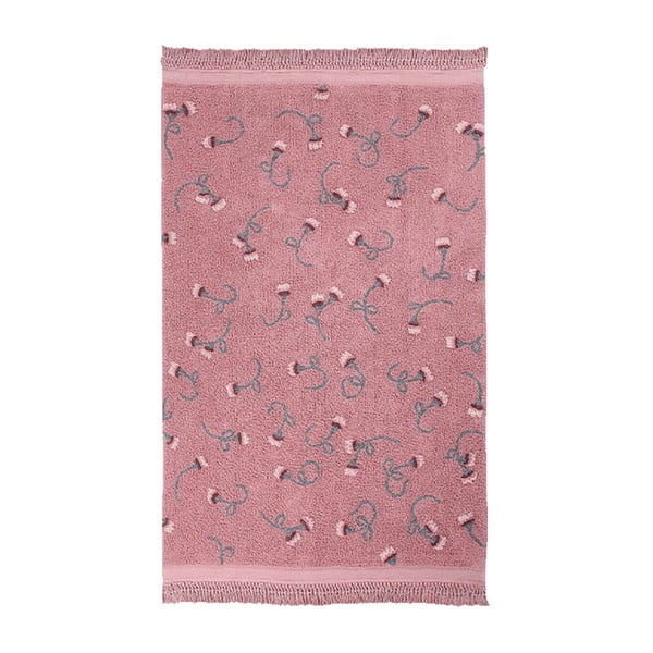 Rosa Waschbar/Handgefertigt Kinderteppich Baumwolle 140x210 cm English Garden Ash Rose – Lorena Canals