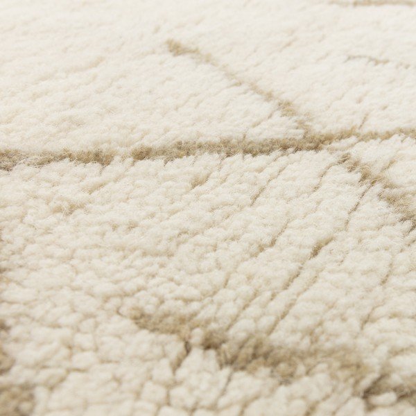 Cremefarbener, waschbarer/handgewebter Wollteppich, 120 × 170 cm Azera Crosshatch - Asiatic Carpets-image-4