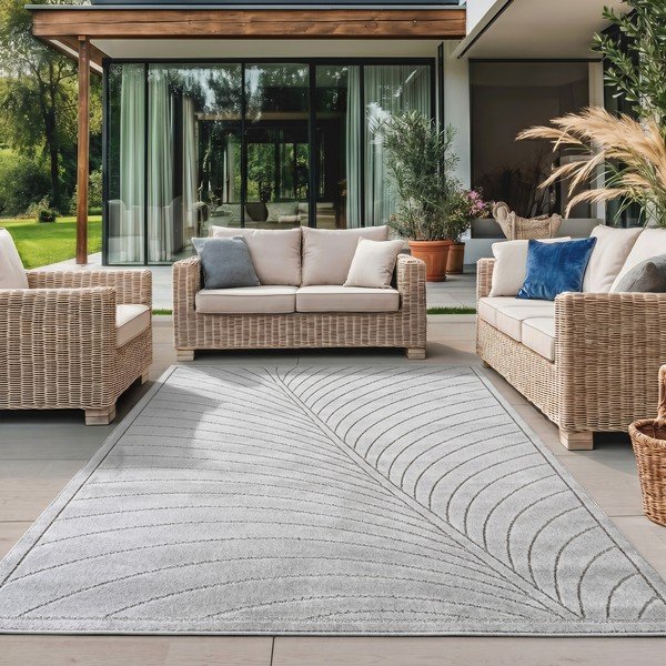 Teppich für den Innen- und Außenbereich in Silber, 120 × 170 cm Nova 1204 - Ayyildiz Carpets-image-1