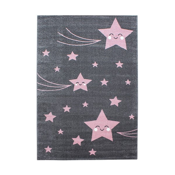 Rosa-grauer Kinderteppich, 140 × 200 cm Kids - Ayyildiz Carpets