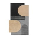 Schwarz-grauer, handgewebter Wollteppich, 150 x 240 cm Lozenge Monochrome - Flair Rugs