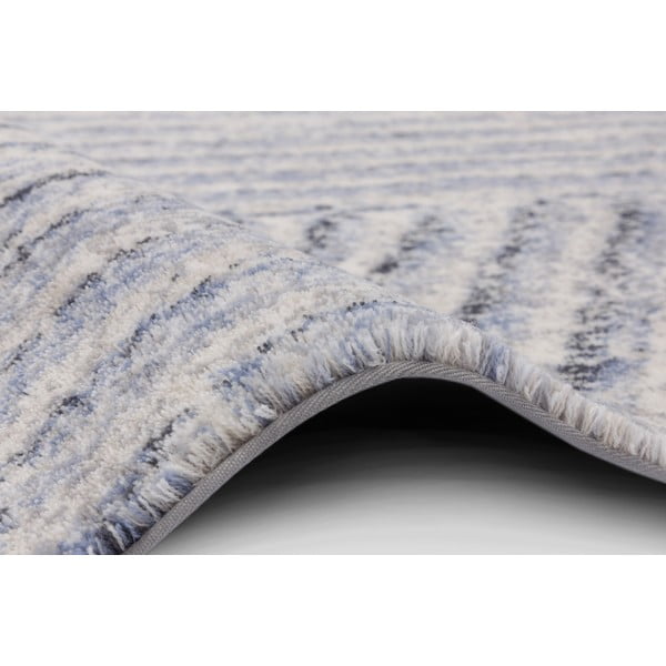 Hellblauer Wollteppich, 133 × 180 cm Strokes - Agnella-image-2