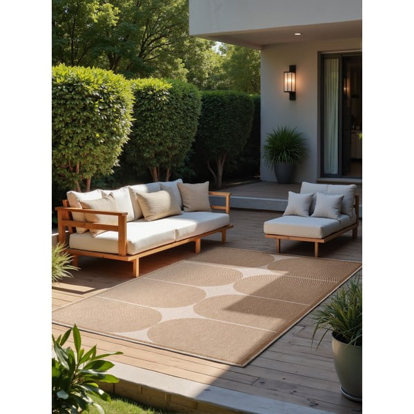 Teppich für den Innen- und Außenbereich in Beige und Elfenbein, 200 × 290 cm Duet Bowen - Hanse Home-image-2