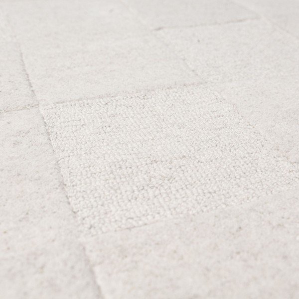 Handgewebter Wollteppich in Elfenbeinfarbe, 160 x 230 cm Checkerboard - Flair Rugs-image-2