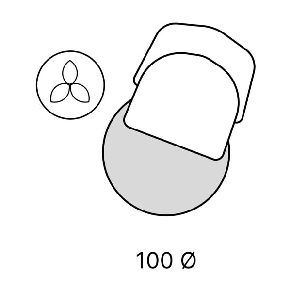 Weißer/schwarzer Kinderteppich, Ø 100 cm Football - Hanse Home-image-4
