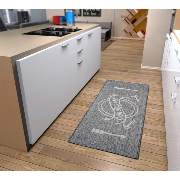Grau-beige Lauffläche 62 x 150 cm Cucina - Hanse Home-image-1