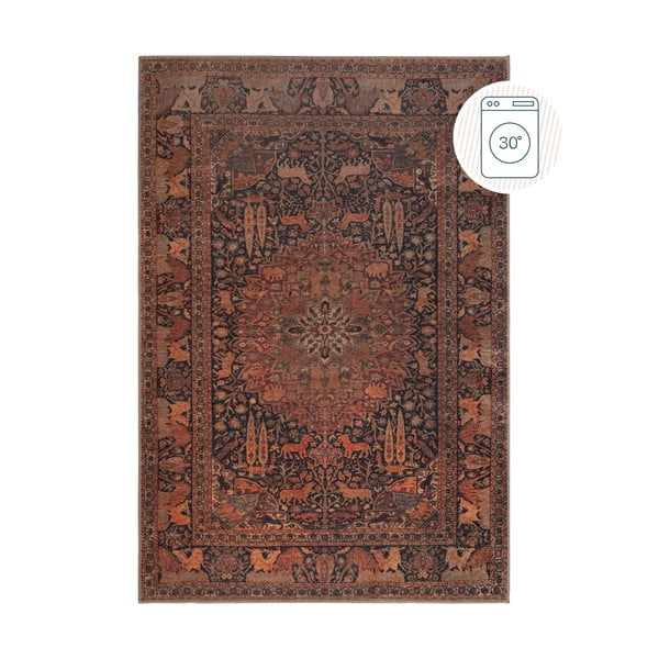Weinroter, waschbarer Teppich, 152 × 230 cm Nico Global - Flair Rugs