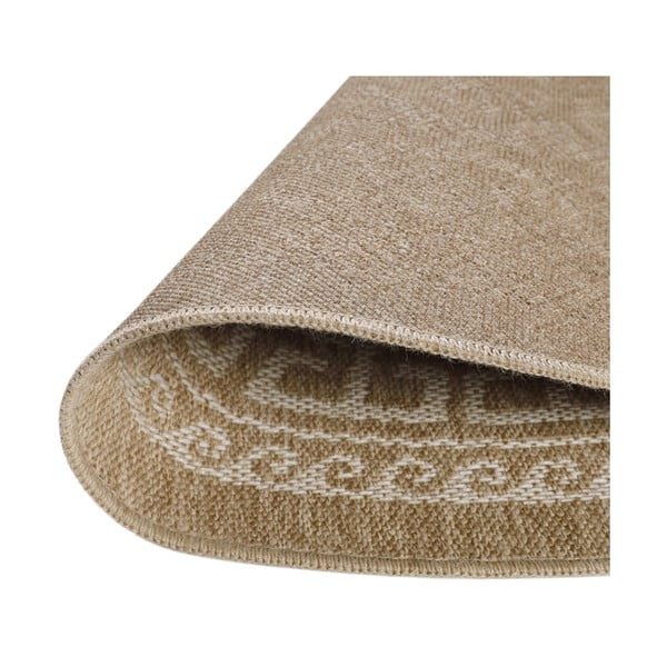 Beiger, runder Teppich für den Außenbereich, Ø 160 cm Comilla - Ayyildiz Carpets-image-4