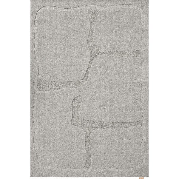 Grauer Wollteppich 160 × 230 cm Morphic Organica - Agnella
