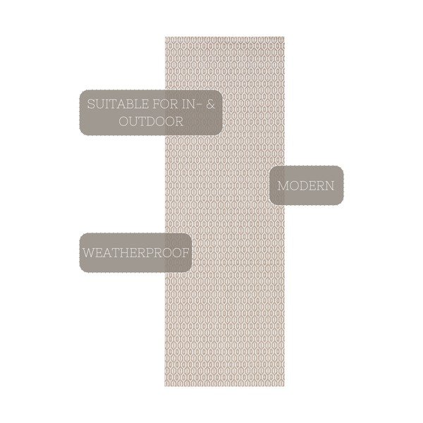 Hellgrauer Teppich für Innen- und Außenbereiche 80x200 cm Coin – Hanse Home-image-3