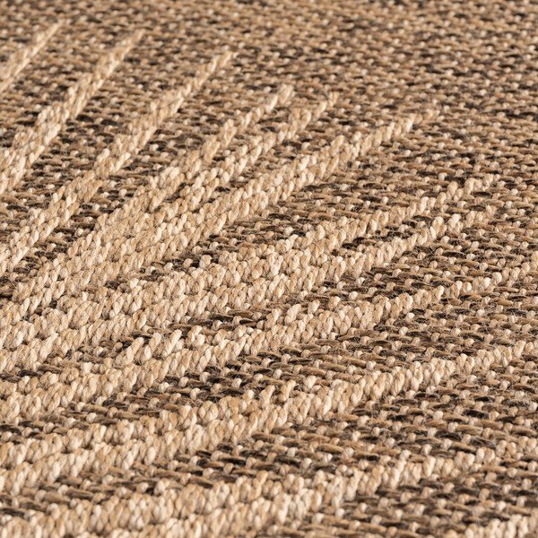Brauner, runder Teppich für den Innen- und Außenbereich, Durchmesser 120 cm Timber 1403 - Ayyildiz Carpets-image-2