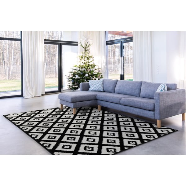 Schwarz-weißer Teppich, 133 x 180 cm Avanti - FD-image-1