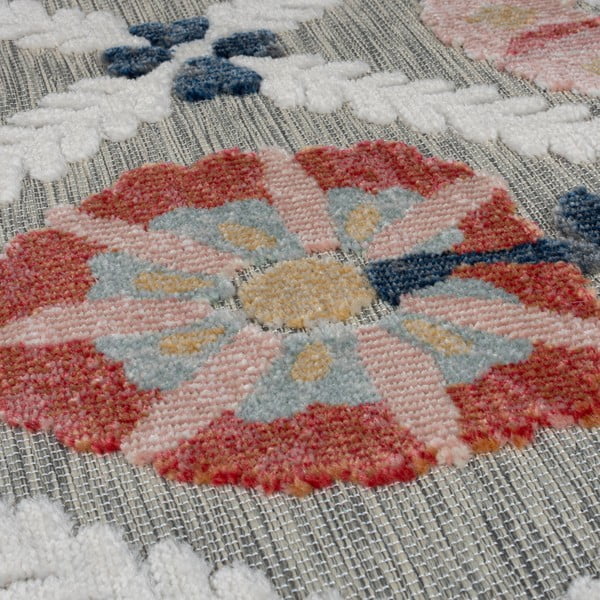 Grauer Outdoor-Teppich 160 × 230 cm Flora - Flair Rugs-image-3