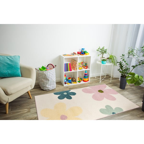 Kinderteppich in Elfenbeinfarbe, 80 × 150 cm Lolly Cream - FD-image-1
