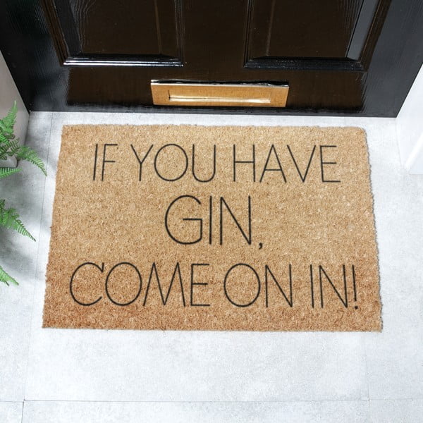 Fußmatte aus Kokosfasern, 40 x 60 cm If You Have Gin - Artsy Doormats-image-2