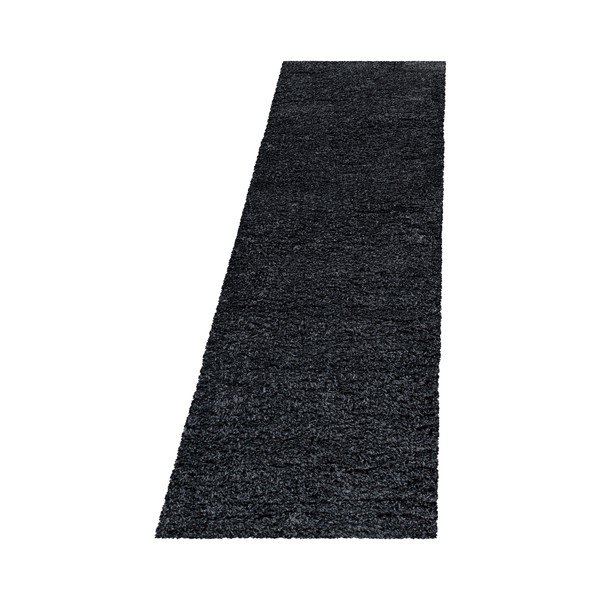 Anthrazitfarbene Laufmatte 80 × 250 cm Fluffy - Ayyildiz Carpets-image-4