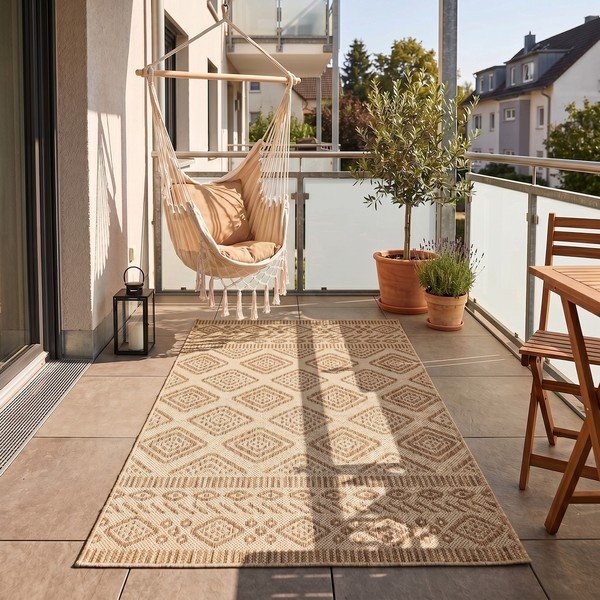 Beiger Teppich für den Innen- und Außenbereich, 60 x 100 cm Mira 1452 - Ayyildiz Carpets-image-1