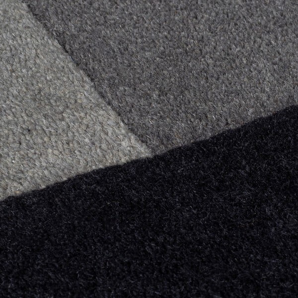 Schwarz-grauer, handgewebter Wollteppich, 150 × 240 cm Collage Monochrome - Flair Rugs-image-3