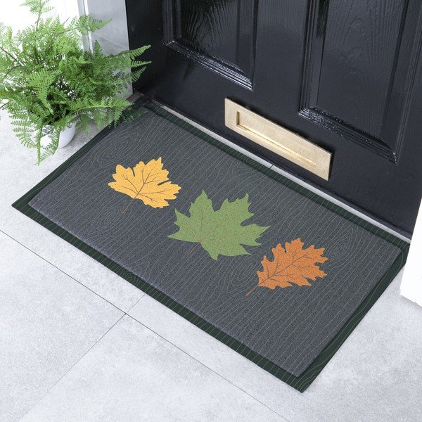 Fußmatte 40 × 70 cm Autumn Leaves on Green - Artsy Doormats-image-1