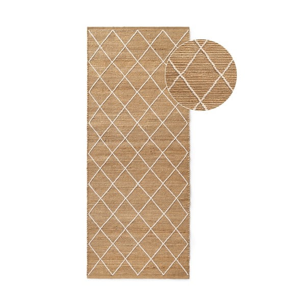 Handgewebter Jute-Läufer in Naturfarbe, 80 x 200 cm Kunu - Hanse Home