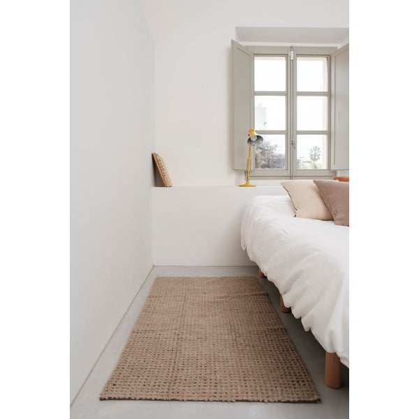 Waschbarer/handgewebter Wollteppich in Naturfarbe, 80 x 140 cm Unexpected Wool - Lorena Canals-image-2