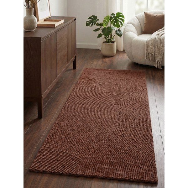 Handgewebter Wollläufer in Ziegelrot, 80 x 300 cm Calmio - Hanse Home-image-1