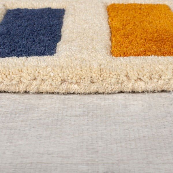 Handgewebter Wollteppich, 160 × 230 cm Retro Blocks - Flair Rugs-image-4