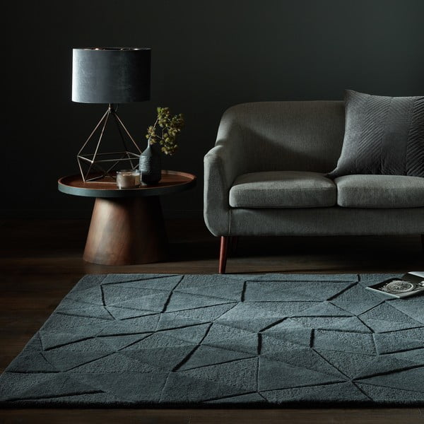 Grauer Wollteppich, 160 × 230 cm Shard - Flair Rugs-image-1