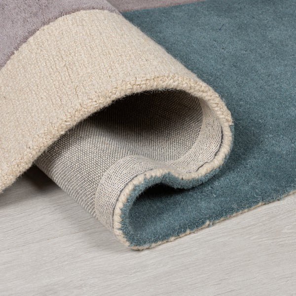 Blauer/beiger Wollteppich, 160 × 230 cm Glow - Flair Rugs-image-3