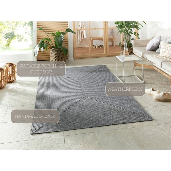 Grauer Outdoor-Teppich 150 × 80 cm - Hanse Home-image-4