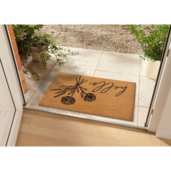 Fußmatte aus Kokosfasern, 75 × 45 cm Hello & Flowers - Hanse Home-image-1