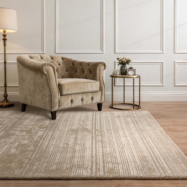 Beiger, handgewebter Teppich mit Wollanteil, 120 × 170 cm Henley Sand - Asiatic Carpets-image-1