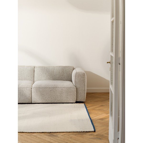 Blau/beige, handgewebter Wollläufer, 80 x 170 cm Lenu - noo.ma-image-3