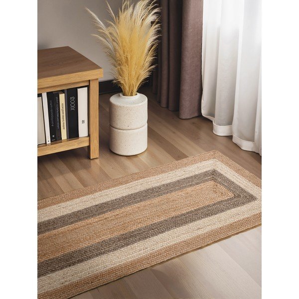 Doppelseitiger/handgewebter Jute-Läufer, 80 × 300 cm Juno - Hanse Home-image-1