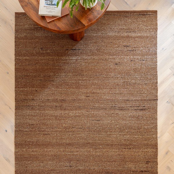 Doppelseitiger/handgewebter Teppich mit Wollanteil in Terrakotta-Farbe, 160 x 230 cm Birkdale Rust - Asiatic Carpets-image-1