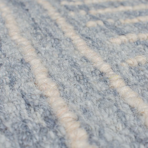 Hellblauer, handgewebter Wollteppich, 160 × 230 cm Memphis Wool - Flair Rugs-image-3