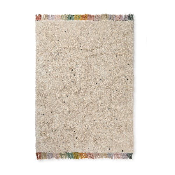Cremefarbener, waschbarer, handgewebter Baumwollteppich für Kinder, 170 x 240 cm Stardust - Lorena Canals