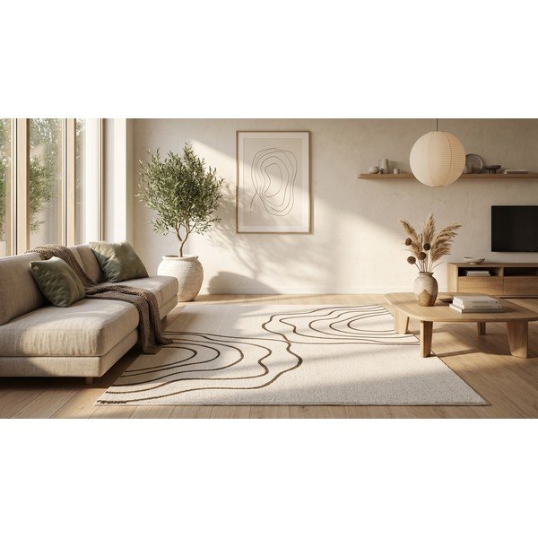 Beiger Teppich 120 x 170 cm Pulse - ESTE-image-4
