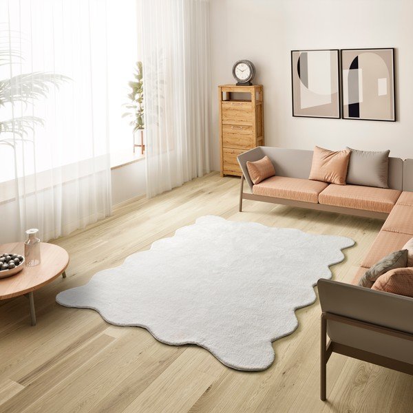 Weißer, waschbarer Teppich, 120 × 170 cm Mellow - Universal-image-1
