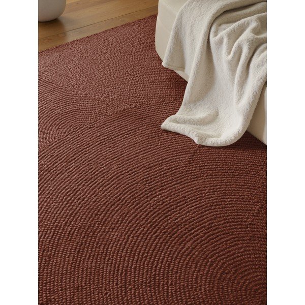 Handgewebter Wollteppich in Ziegelrot, 80 x 150 cm Calmio - Hanse Home-image-3