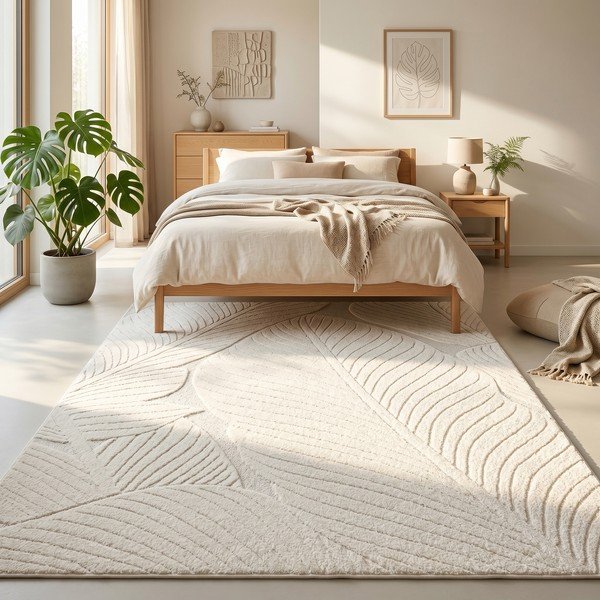 Cremefarbener Teppich 120 × 170 cm Lamina - ESTE-image-3