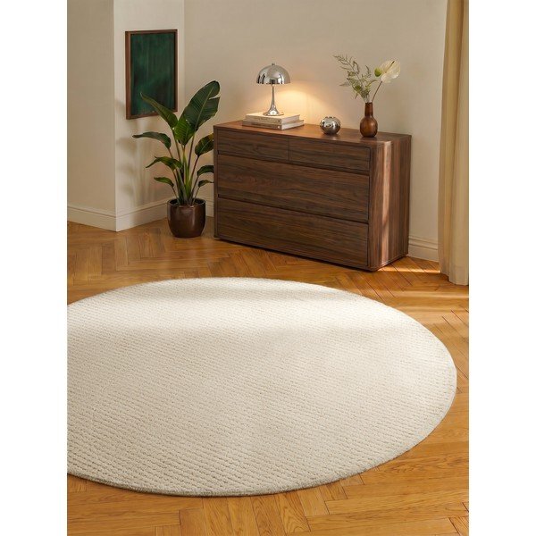 Cremefarbener Teppich ø 200 cm Eloise – Hanse Home-image-1